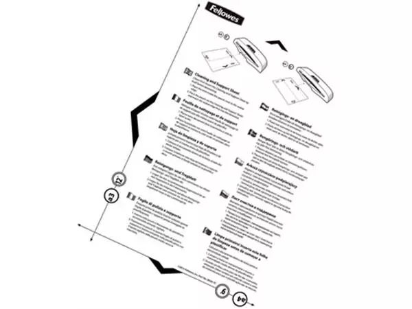 Een Fellowes carrier en schoonmaakset, ft A4, pak van 10 stuks koop je bij ShopXPress