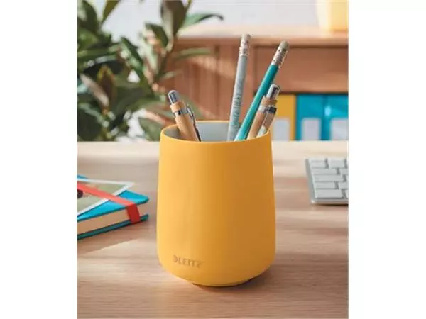 Een Leitz Cosy keramisch pennenbakje, geel koop je bij ShopXPress