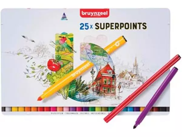 Een Bruynzeel viltstift Expression, doos van 25 stuks koop je bij ShopXPress