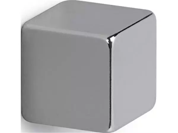 Een MAUL neodymium kubusmagneet 10x10x10mm 3.8kg blister 4, voor glas- en whitebord koop je bij ShopXPress