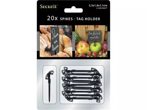 Een Securit krijtbordjes prikker, pak met 20 stuks koop je bij ShopXPress