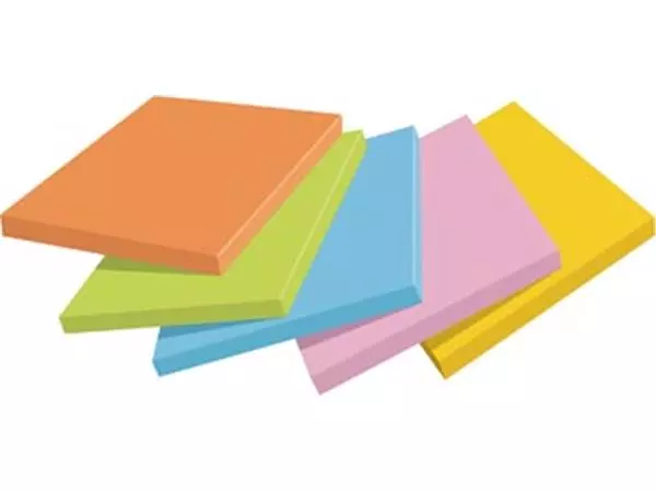 Een Post-it Super Sticky notes Boost, 90 vel, ft 76 x 76 mm, geassorteerde kleuren, pak van 5 blokken koop je bij Supplierz BV