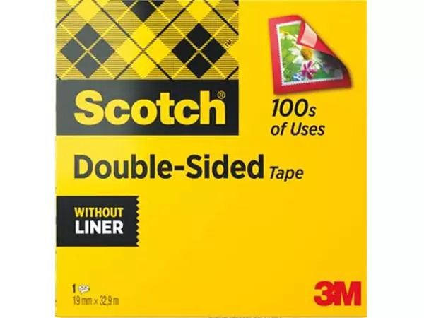 Een Scotch dubbelzijdige plakband ft 19 mm x 33 m koop je bij ShopXPress