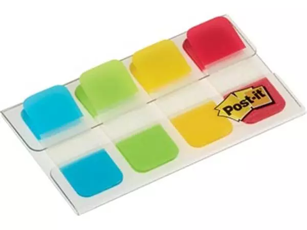 Een Post-it index Strong, ft 15,8 x 38,1 mm, blister met 4 kleuren, 10 tabs per kleur koop je bij ShopXPress