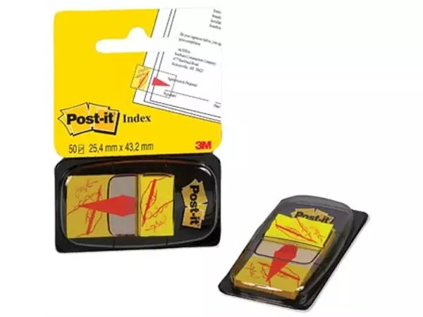 Een Post-it Index 'Sign Here', ft 25,4 x 43,2 mm, houder met 50 tabs koop je bij ShopXPress