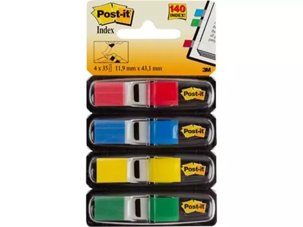 Buy your Post-it Notes Smal, 4 x 35 tabs, rood, blauw, geel en groen at Supplierz BV