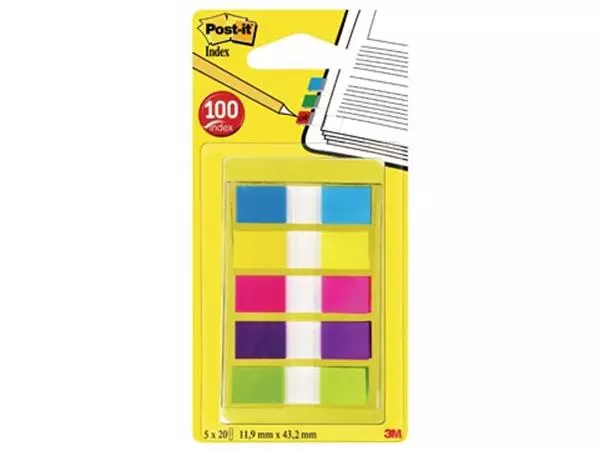 Sie können einen Post-it Index Smal, ft 11,9 x 43,2 mm, blister met 5 kleuren, 20 tabs per kleur bei Supplierz BV kaufen