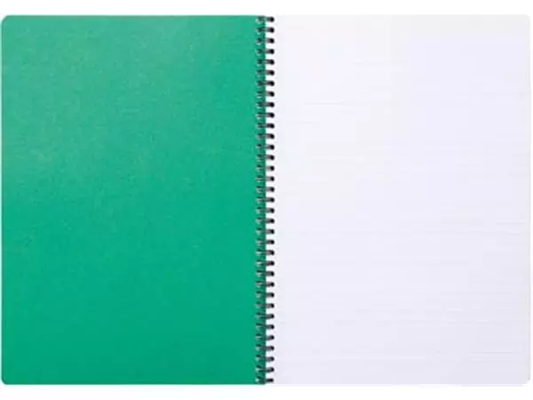 Een Clairefontaine FOREVER spiraalschrift, gerecycleerd, A4, 90g, 120 bladzijden, gelijnd, groen koop je bij ShopXPress