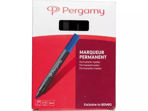 Een Pergamy permanent marker met ronde punt, zwart koop je bij ShopXPress