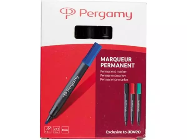 Een Pergamy permanent marker met beitelpunt, zwart koop je bij Supplierz BV