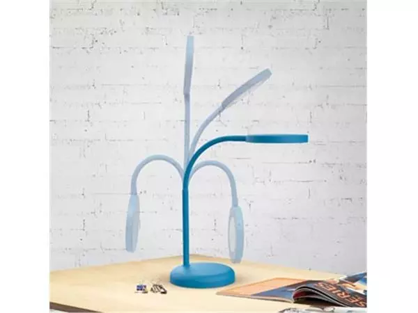 Een MAUL bureaulamp LED Joy op voet, warmwit licht, athlantic blue koop je bij ShopXPress