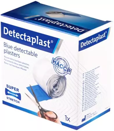 Een Detectaplast Elastic textielpleister, ft 6 cm x 5 m, op rol koop je bij Supplierz BV