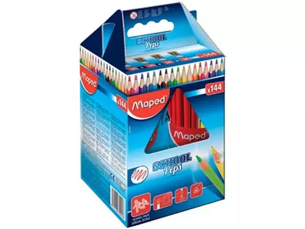 Een Maped kleurpotlood Color'Peps, 144 potloden (classpack) koop je bij ShopXPress