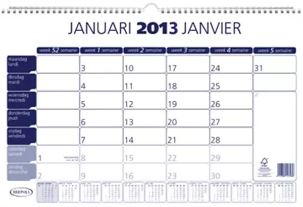 Een Brepols maandkalender, 2025 koop je bij ShopXPress