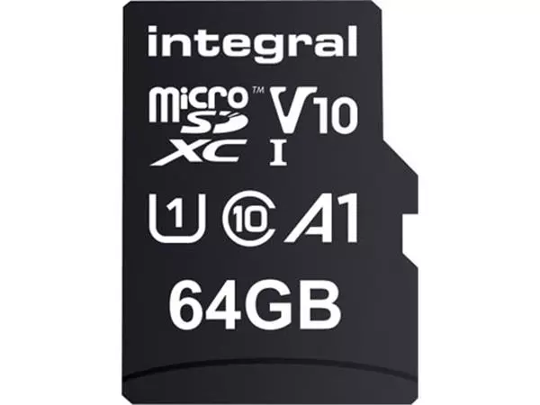 Een Integral microSDXC geheugenkaart, 64 GB koop je bij ShopXPress