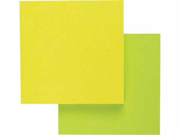 Een Pergamy notes, ft 76 x 76 mm, pak van 2, neon geel en neon groen koop je bij ShopXPress