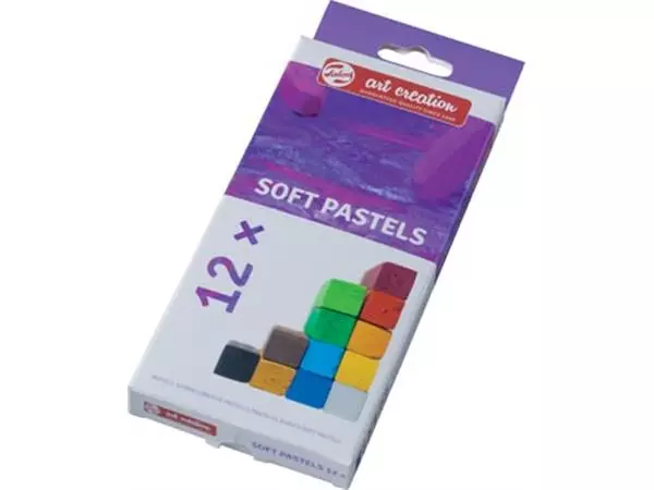 Een Talens Art Creation softpastels, doos met 12 stuks in geassorteerde kleuren koop je bij ShopXPress