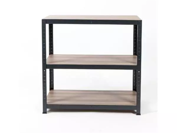 Een Avasco rek Home table, ft 88 x 90 x 45 cm, 3 legborden, uit metaal, zwart koop je bij ShopXPress