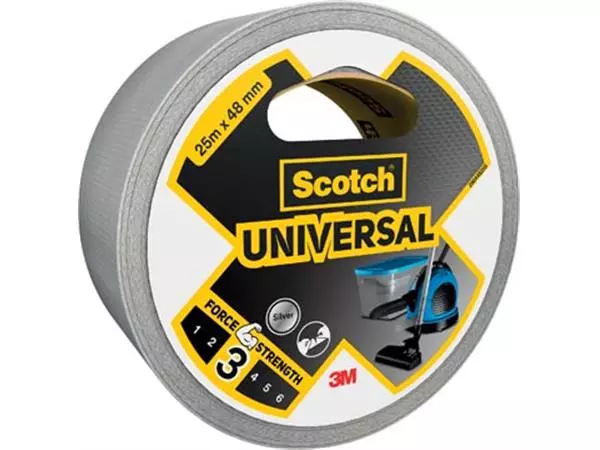 Een Scotch ducttape Universal, ft 48 mm x 25 m, zilver koop je bij ShopXPress