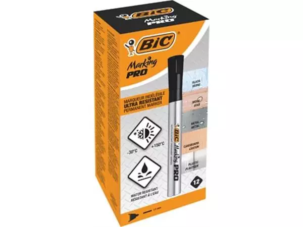 Een Bic markeerstift Marking Pro, ronde punt, zwart koop je bij ShopXPress