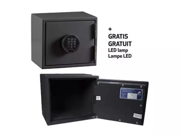 Een ACTIE DE RAAT SECURITY: 1 x DRS Global 1 E, elektronisch cijferslot, 7,5 l + GRATIS 1 x Led Lampje koop je bij ShopXPress