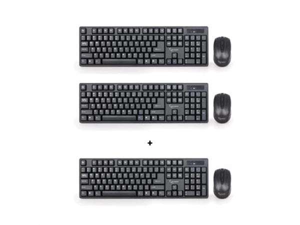 Een ACTIE GEMBIRD DRAADLOZE TOETSENBORD EN MUIS, QWERTY (REF. GB10102) 2 + 1 GRATIS koop je bij ShopXPress