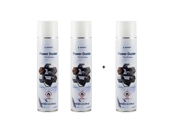 Een ACTIE GEMBIRD PERSLUCHTREINIGER, 600 ML (REF. GB10202) 2 + 1 GRATIS koop je bij ShopXPress