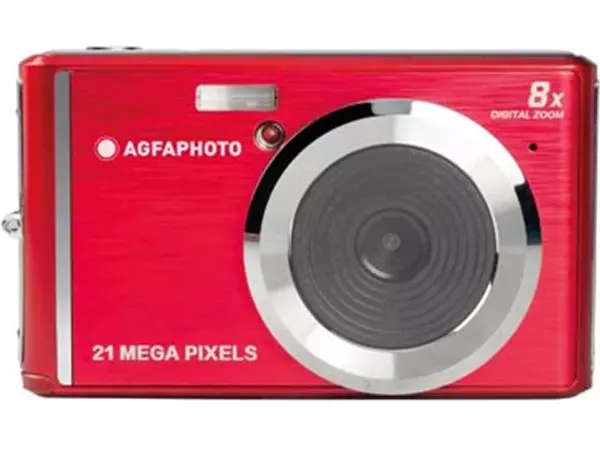 Een AgfaPhoto digitaal fototoestel DC5200, rood koop je bij ShopXPress