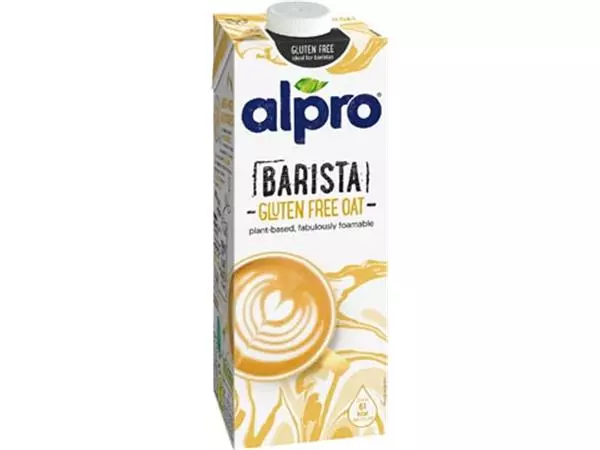 Een Alpro Barista glutenvrije havermelk, 1 l, pak van 8 stuks koop je bij ShopXPress