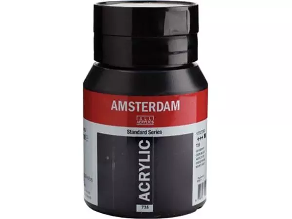 Een Amsterdam acrylverf, flesje van 500 ml, oxydezwart koop je bij ShopXPress