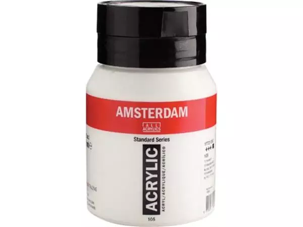 Een Amsterdam acrylverf, flesje van 500 ml, titaanwit koop je bij ShopXPress