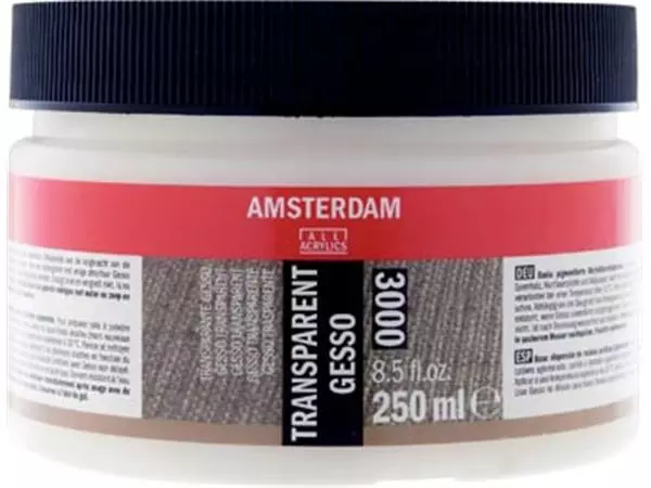 Een Amsterdam transparante gesso, fles van 250 ml koop je bij ShopXPress