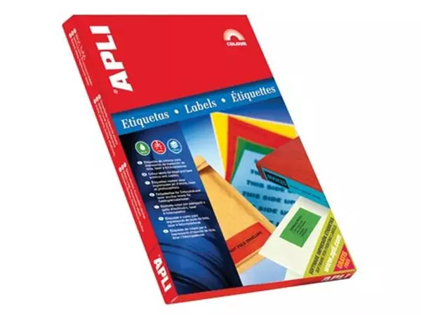 Een Apli Gekleurde etiketten ft 70 x 37 mm (b x h), blauw, 2.400 stuks, 24 per blad koop je bij ShopXPress