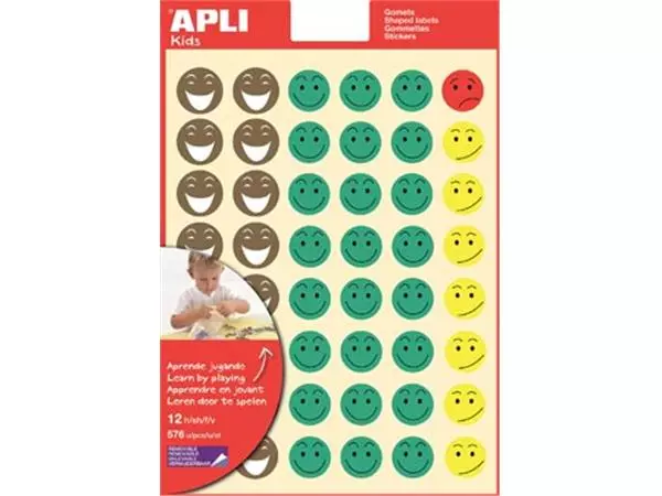 Een Apli Kids beloningsstickers Happy Smile, blister met 576 stickers koop je bij ShopXPress