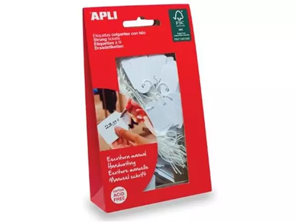 Een Apli draadetiketten ft 22 x 35 mm (b x h) (7011), etui van 100 stuks koop je bij ShopXPress