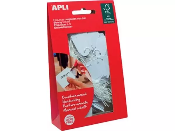 Een Apli draadetiketten ft 7 x 19 mm (b x h) (7004), etui van 200 stuks koop je bij ShopXPress