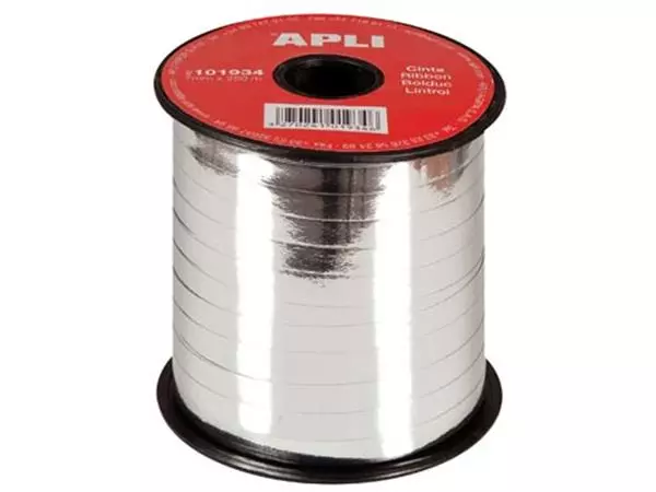 Een Apli sierlint 7 mm x 250 m, zilver koop je bij ShopXPress