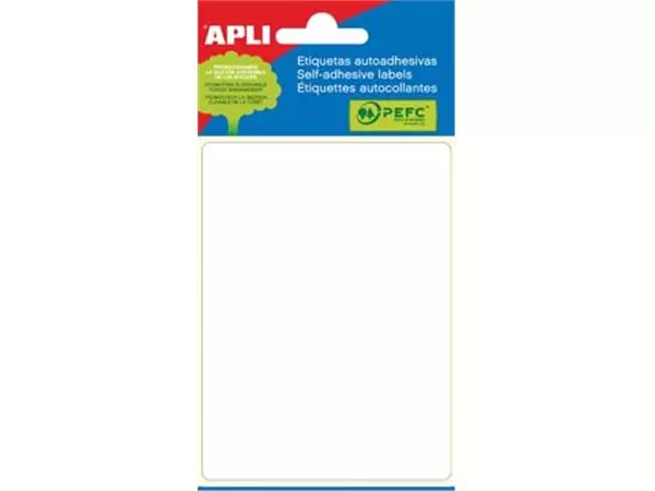 Een Apli witte etiketten ft 81 x 110 mm (b x h), 6 stuks, 1 per blad (2688) koop je bij ShopXPress