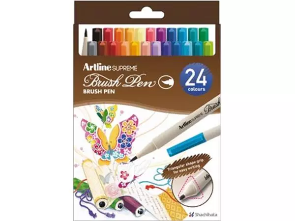 Een Artline Supreme brushpen, assorti, set van 24 stuks koop je bij ShopXPress