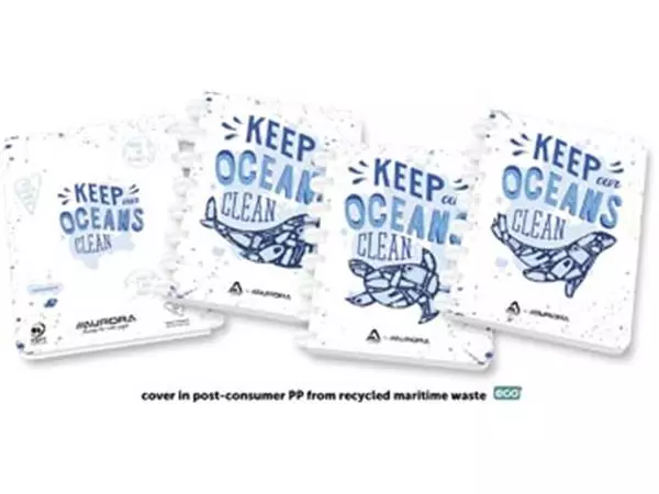 Een Aurora Adoc schrift Ocean Waste Plastics A5 geruit 5x5 koop je bij ShopXPress