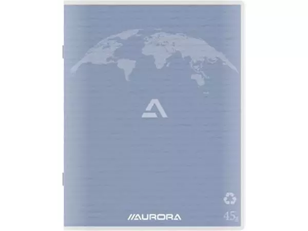 Een Aurora Writing 45 kladschrift uit gerycleerd papier, 200 bladzijden, geruit 5 mm, lichtblauw koop je bij ShopXPress
