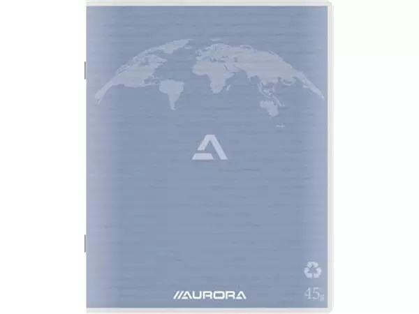 Een Aurora Writing 45 kladschrift uit gerycleerd papier, 96 bladzijden, geruit 5 mm, lichtblauw koop je bij ShopXPress