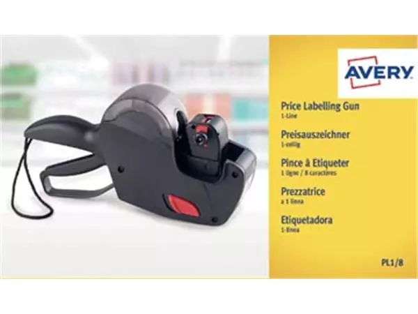 Een Avery PL1/8 prijstang, zwart koop je bij ShopXPress