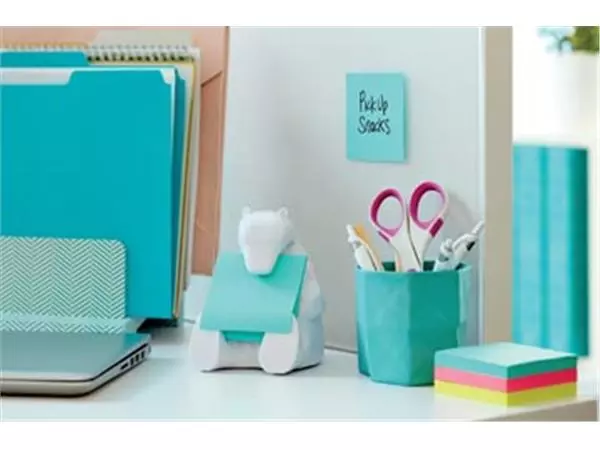 Een Post-it Super Sticky Z-notes dispenser, beer, voor ft 76 x 76 met 1 blok van 90 blaadjes blauw koop je bij ShopXPress