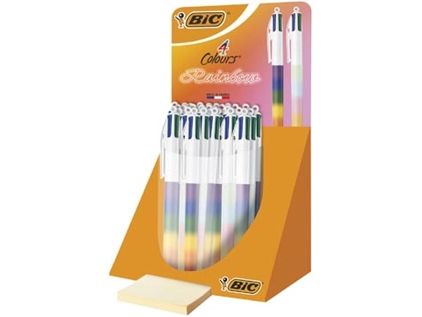 Een BIC Colours Rainbow 4-kleurenbalpen, medium, display van 30 stuks koop je bij Supplierz BV