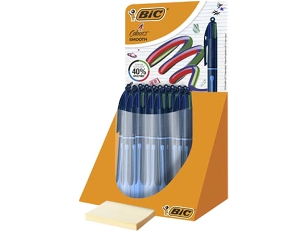 Een BIC Colours Smooth Drop 4-kleurenbalpen, medium, display van 30 stuks koop je bij Supplierz BV