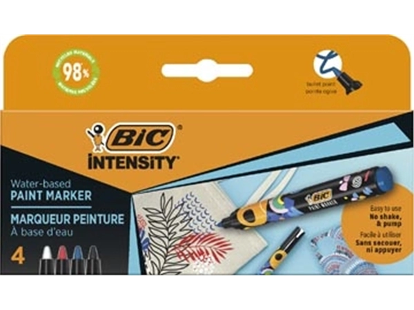 Een BIC Intensity paintmarker, klassieke kleuren, set van 4 stuks koop je bij Supplierz BV