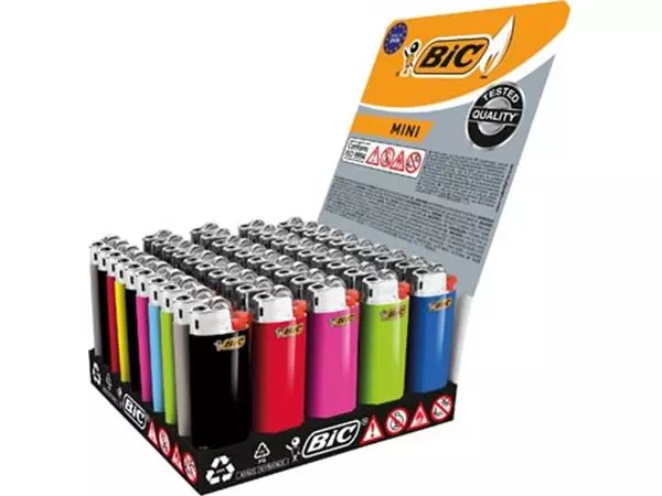 Een BIC Mini vuursteen aansteker, display van 50 stuks koop je bij ShopXPress