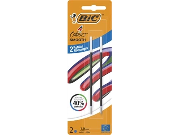 Sie können einen BIC vulling voor balpen 4 Colours Smooth, medium, blister van 2 stuks, blauw bei Supplierz BV kaufen