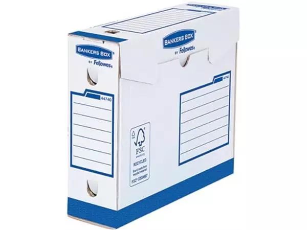 Een Bankers Box Basic archiefdoos Heavy Duty binnenft: 7,5 x 24,4 x 33 cm (b x h x d) koop je bij ShopXPress